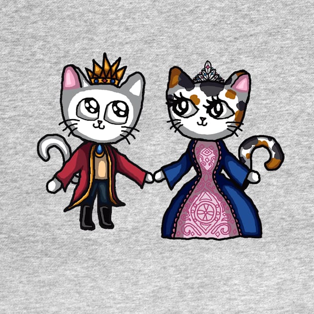 Cat Prince and Princess by TacoCat Designs